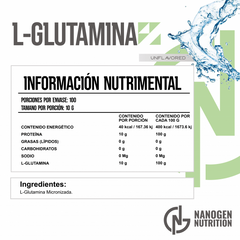 L-Glutamina — Polvo Sin Sabor