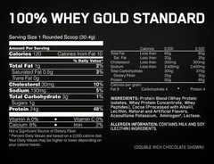 WHEY 100% GOLD STANDARD OPTIMUM NUTRITION 80 SERVICIOS 5LBS. (2.56 KG)
