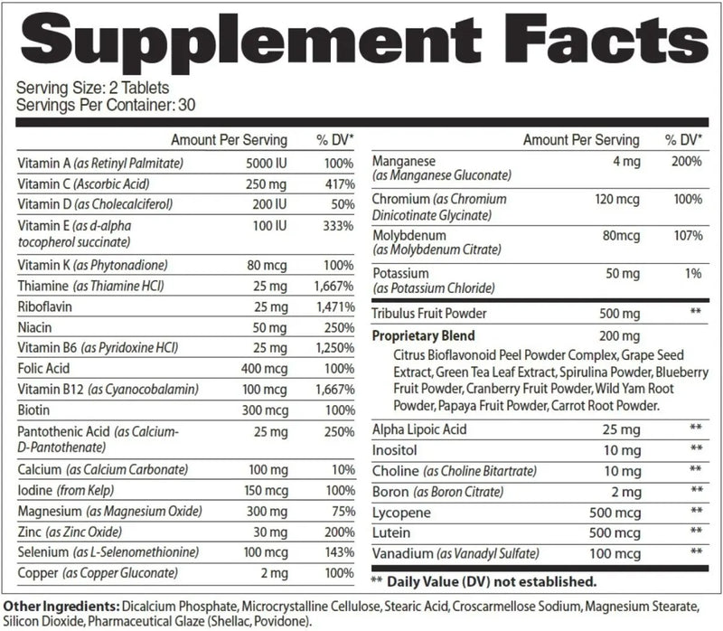 GAT Sport Men's Multi+Test – Multivitamínico con Soporte de Testosterona