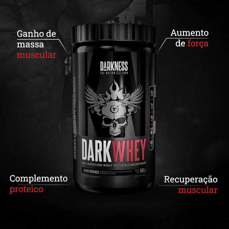 Darkness Dark Whey — 100% Whey Protein Concentrate 30 g Proteína 900 g