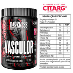 Pre entreno Darkness Vasculor Caffeine Free — Muscle Pump Volumizer CitArg®