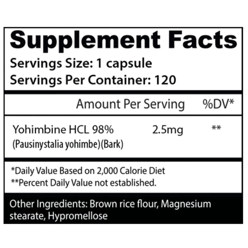 Ins-Acs Yohimbe HCl 2.5 mg 120 Caps | Formula de Energia y Rendimiento