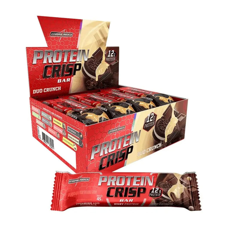 IntegralMédica Protein Crisp Bar — Cookies and Cream 12 g Proteína Vitaminas y Minerales · Caja x12 Unidades (45 g c/u)