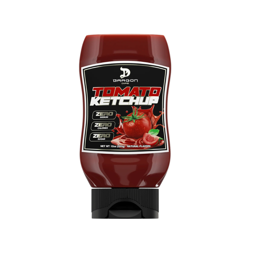 Ketchup de Tomate Dragon Dips 350g – Cero Calorías, Cero Azúcar, Cero Sodio