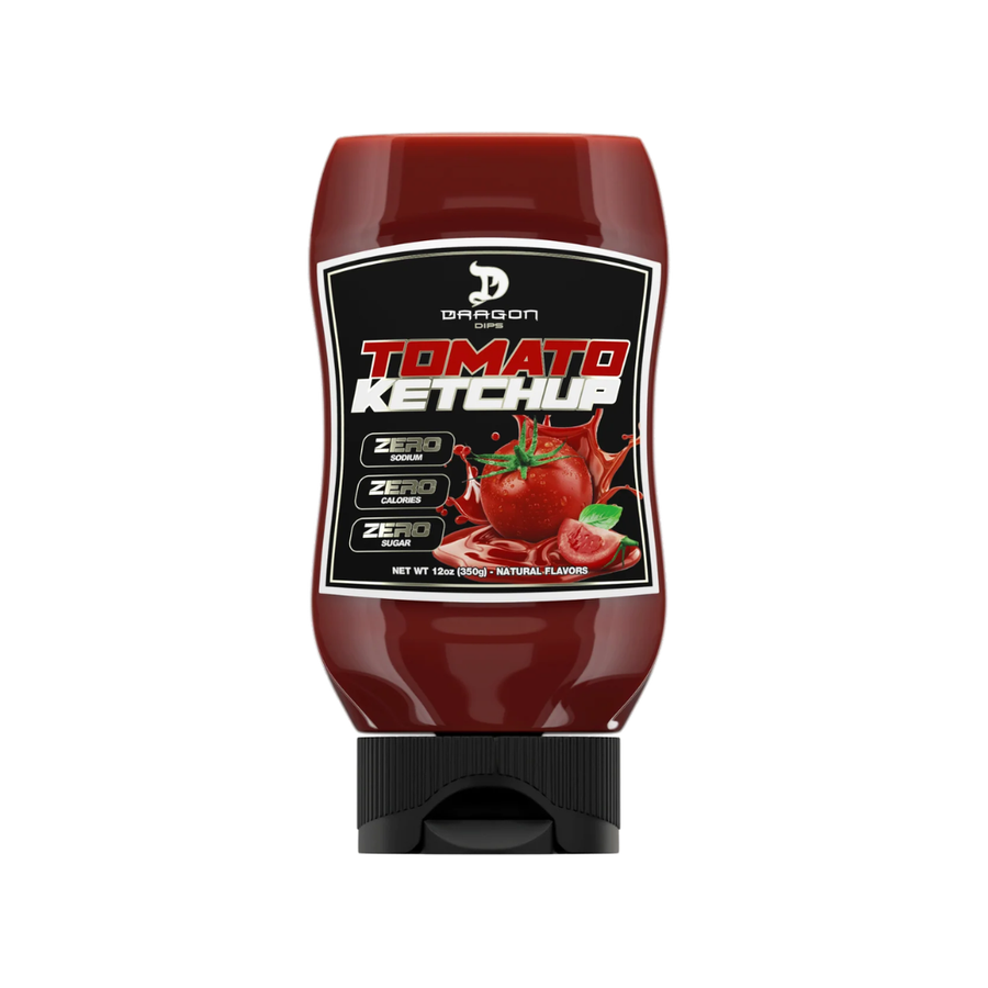 Ketchup de Tomate Dragon Dips 350g – Cero Calorías, Cero Azúcar, Cero Sodio