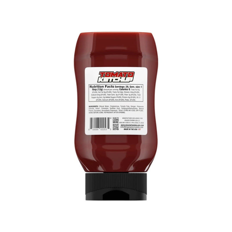 Ketchup de Tomate Dragon Dips 350g – Cero Calorías, Cero Azúcar, Cero Sodio