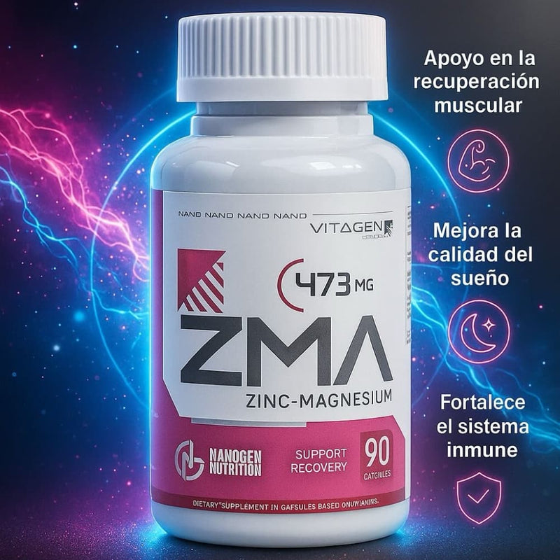 Nanogen Zma 90 Cápsulas / Zinc, Magnesio, Aspartato Sin Sabor