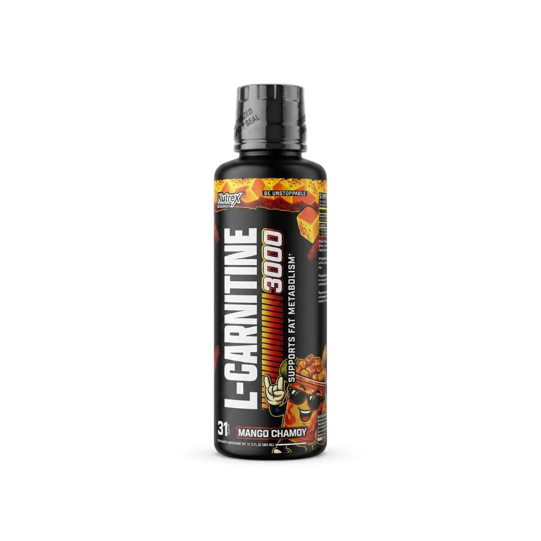 Nutrex Research Carnitina Líquida 3000 | Naranja Mango | Sin Estimulantes | 31 Porciones 473 ml