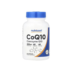 CoQ10 Coenzima Q10 200 mg  60 Cápsulas Vegetales Nutricost