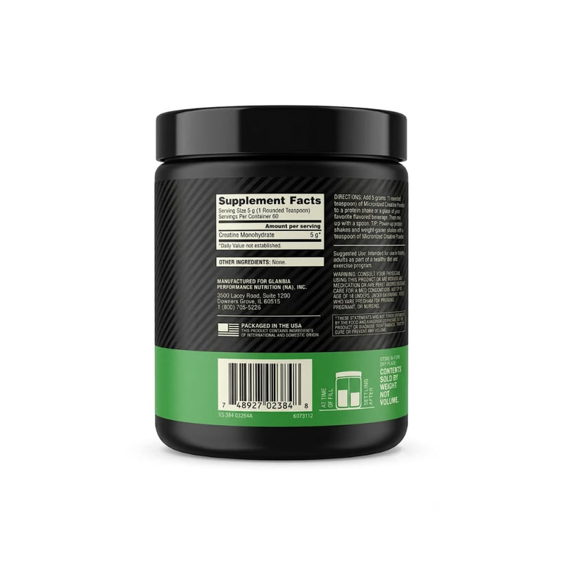 Optimum Nutrition Micronized Creatine Powder — 100% Pura 5 g 300 g
