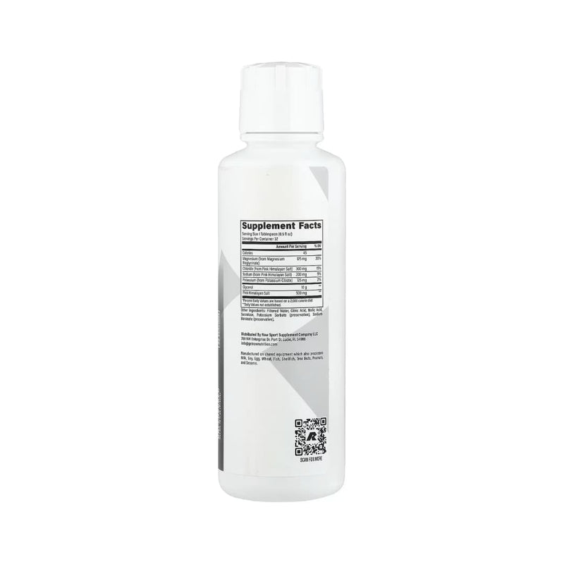 RAW Nutrition Liquid Glycerol — 10 g Glicerol + Magnesio + Electrolitos 473 ml 32 Servicios Sin Sabor