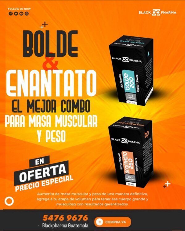 Bolde y Enantato - Combo Volumen Black Pharma