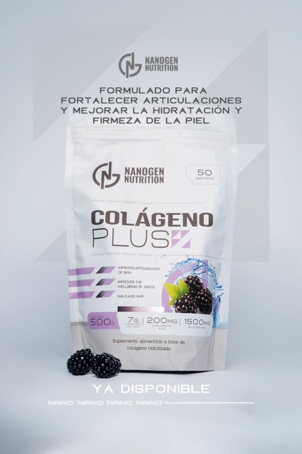 COLÁGENO PLUS – Nanogen Nutrition (50 servicios | 500 g)